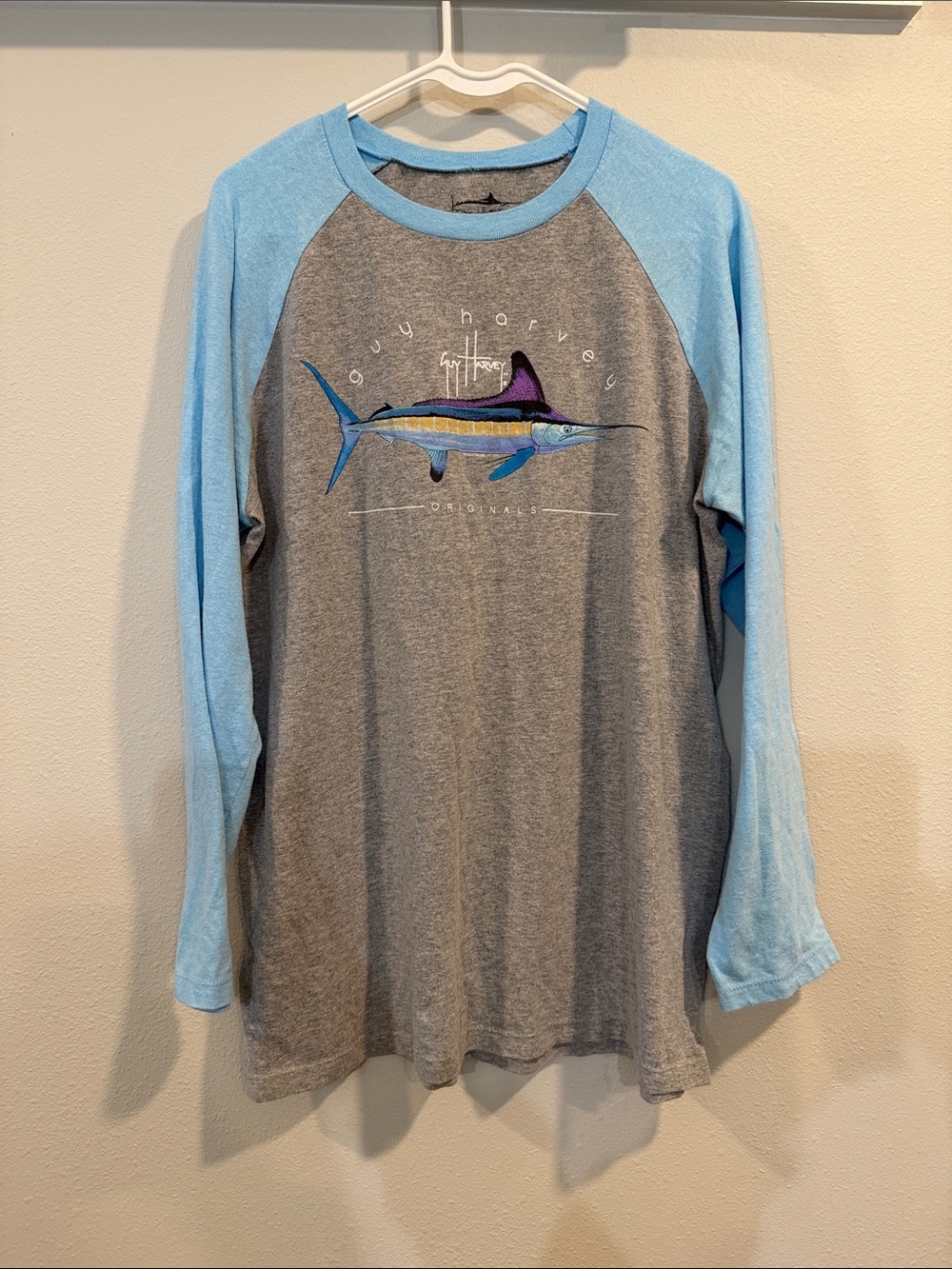 Guy Harvey Originals Modern Fit Baseball Tee Longsleeve (Size: L)